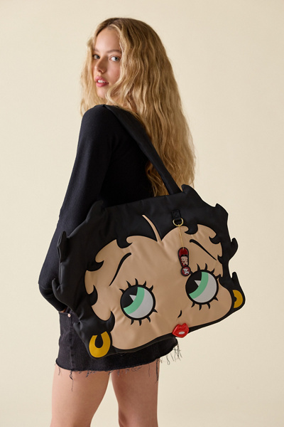 Whatever! Makes You Happy Betty Boop Padded Nylon Head Tote Bag