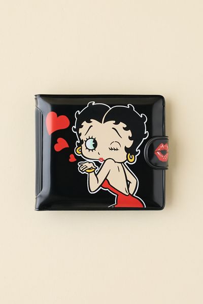Whatever! Makes You Happy Portefeuille Betty Boop en vinyle rembourré avec fermoir pression