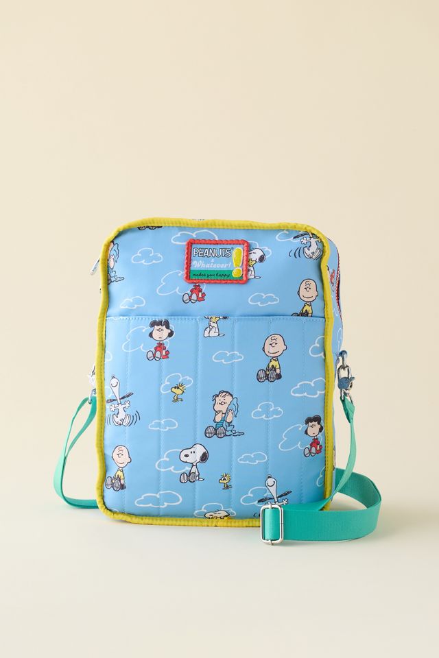 Whatever! Makes You Happy Peanuts Color Block Denim & Canvas Reversible Bag #1