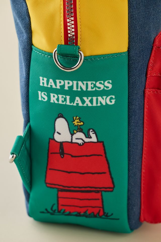 Whatever! Makes You Happy Peanuts Color Block Denim & Canvas Reversible Bag #3