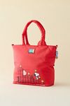 Whatever! Makes You Happy Peanuts Snoopy House Nylon Padded Tote Bag