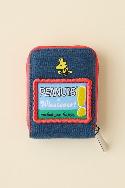 Whatever! Makes You Happy Peanuts Happiness Is A Warm Puppy Denim Accordion Wallet