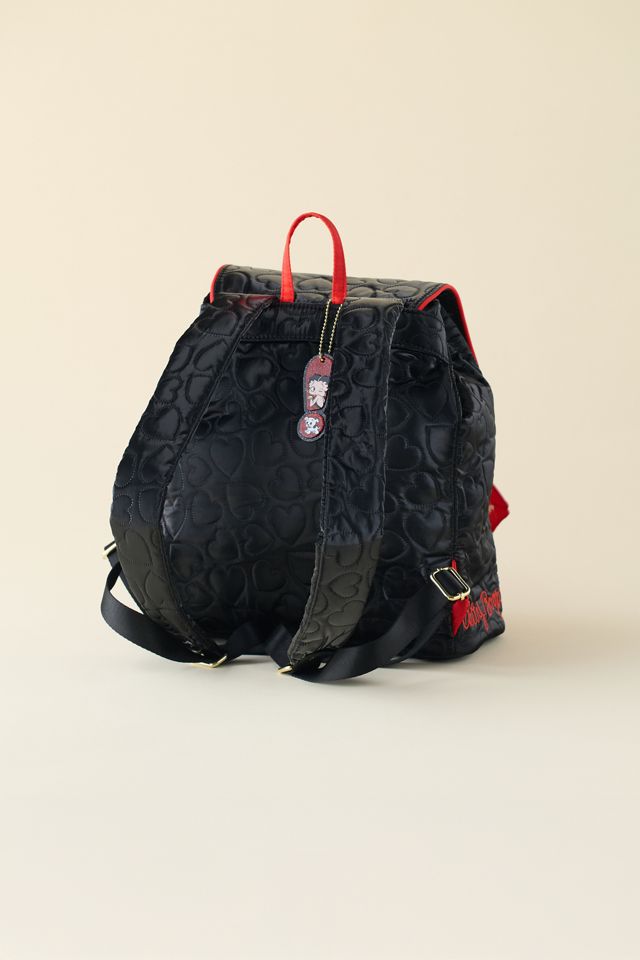 Sac à dos à breloques matelassé en forme de cœur Whatever! Makes You Happy Betty Boop #1