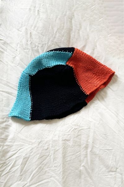 Eckhaus Latta Unisex Color Blocked Knit Bucket Hat