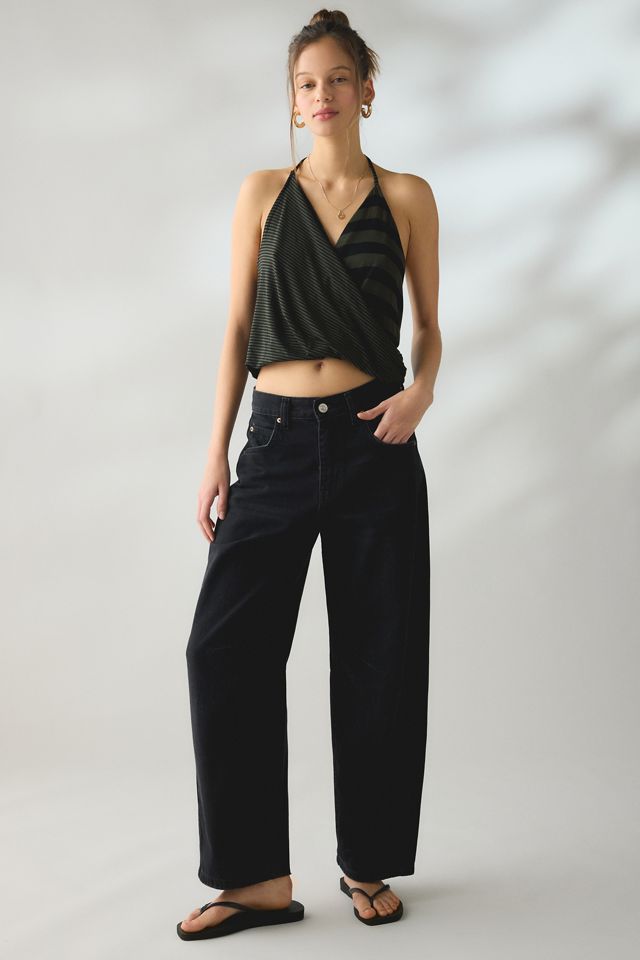 UO Charlie Draped Jersey Knit Surplice Halter Top #2