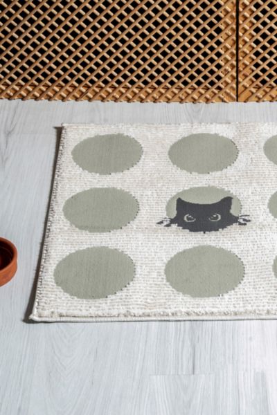Revival Mavros Washable Rug In Grey At Urban Outfitters