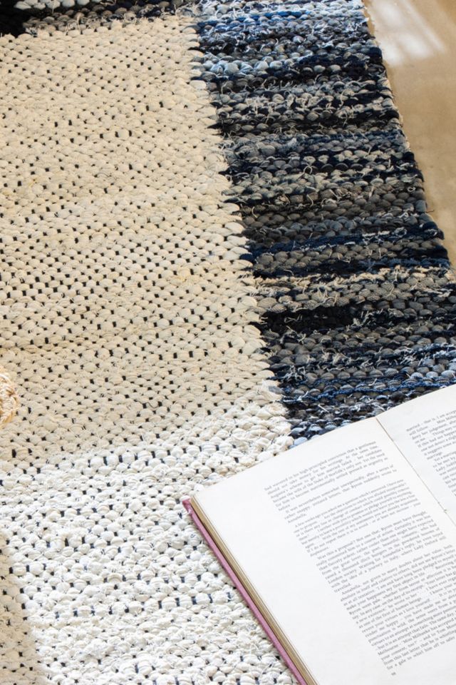 Revival Bellbottom Recycled Denim Washable Runner Rug #2