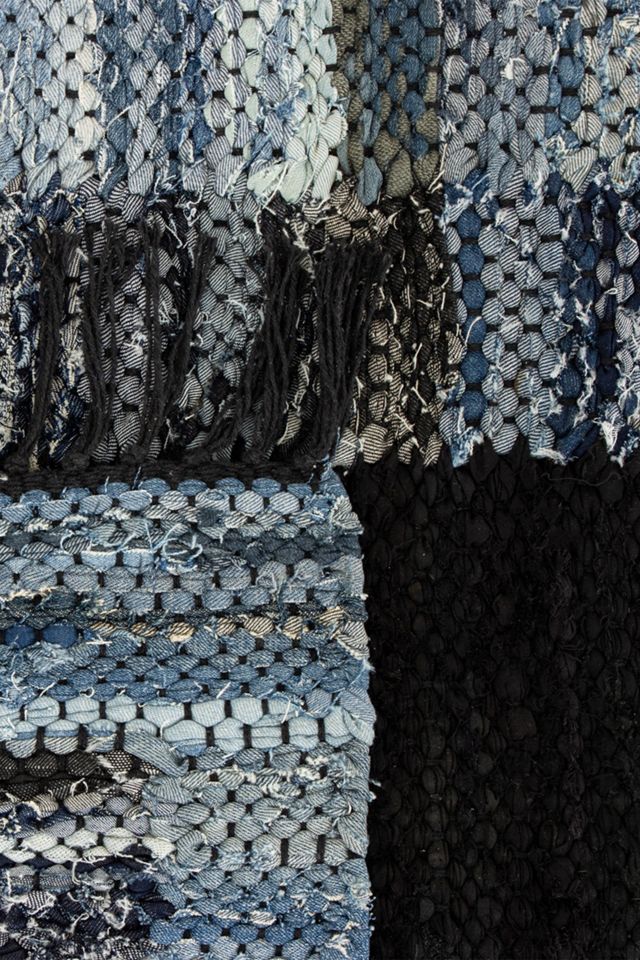 Revival Stovepipe Recycled Denim Washable Runner Rug #3