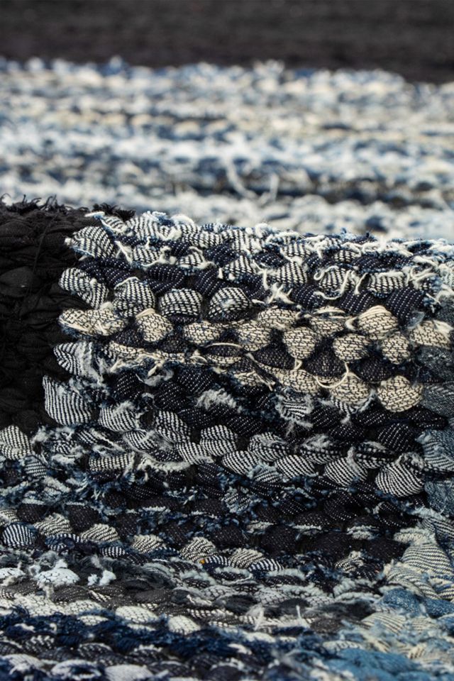 Revival Stovepipe Recycled Denim Washable Runner Rug #4