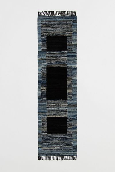 Revival Stovepipe Recycled Denim Washable Runner Rug