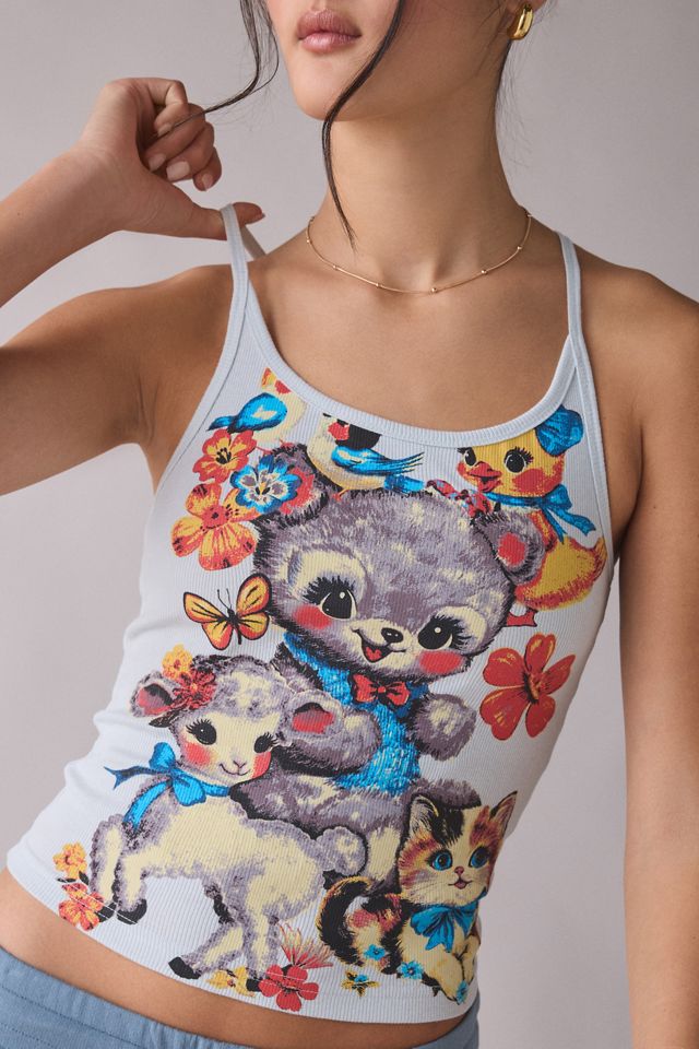 Camisole Kimchi Blue Kidult à encolure arrondie avec motif animalier #2