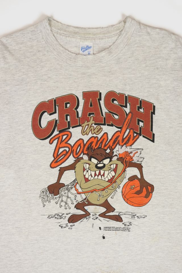 Vintage Distressed Taz Crash The Boards Tee #1