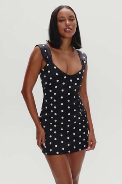 Frankies Bikinis Aurabelle Domino Sateen Mini Dress