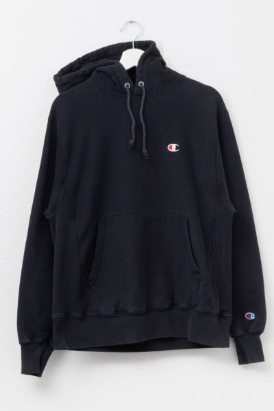 Vintage Y2K Champion Reverse Weave Black Hoodie Sweatshirt