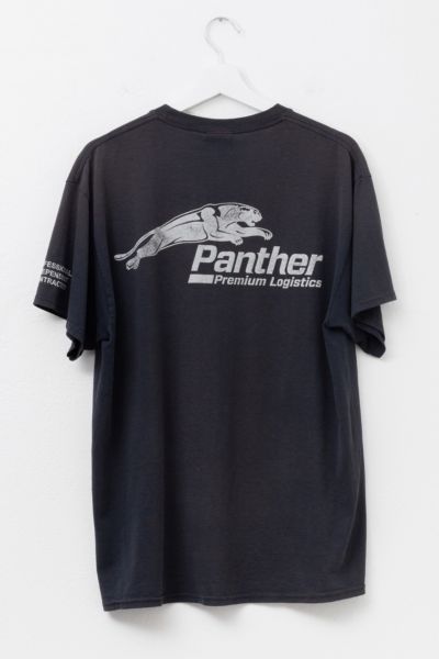 Vintage Y2K Distressed Panther Graphic Black T-Shirt