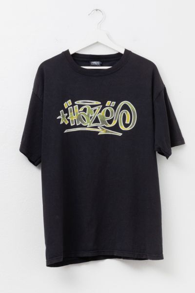 Vintage 1990s Distressed Haze Camo Logo Graphic T-Shirt