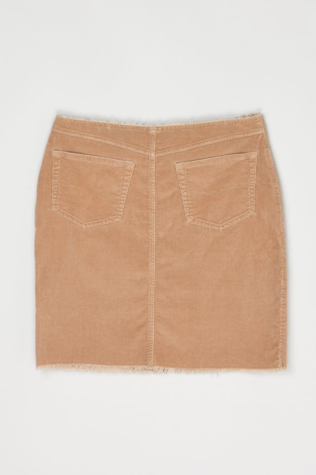 Vintage Y2k Raw-Edge Corduroy Mini Skirt #2