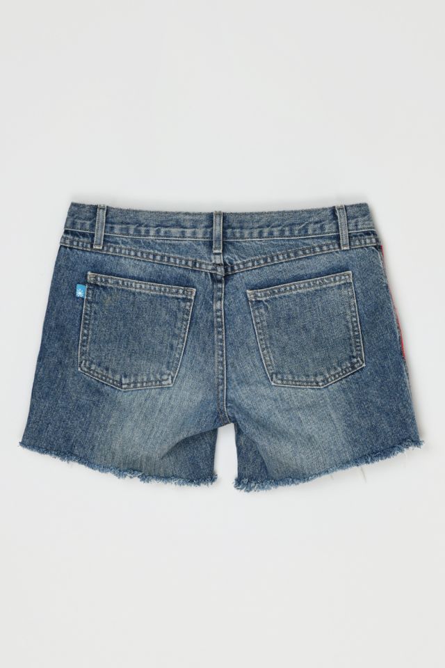 Vintage Y2k Side-Stripe Denim Shorts #2