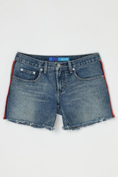 Vintage Y2k Side-Stripe Denim Shorts