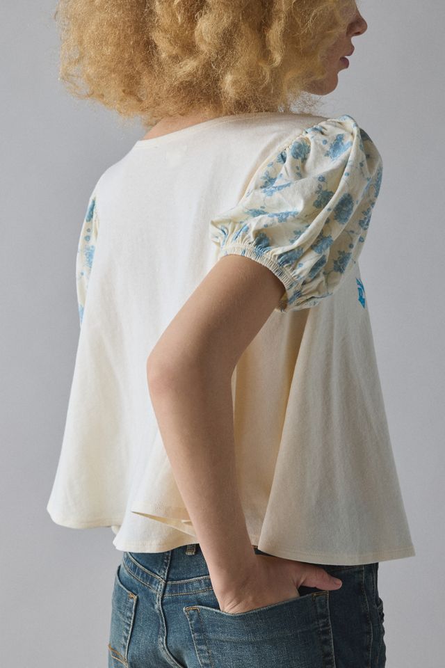 Kimchi Blue Please Be Nice Graphic Puff Sleeve Swing Tee #1