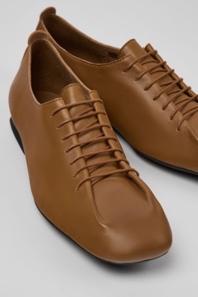Camper Casi Myra Leather Lace Up Shoe In Brown, Women's At Urban Outfitters In Brown