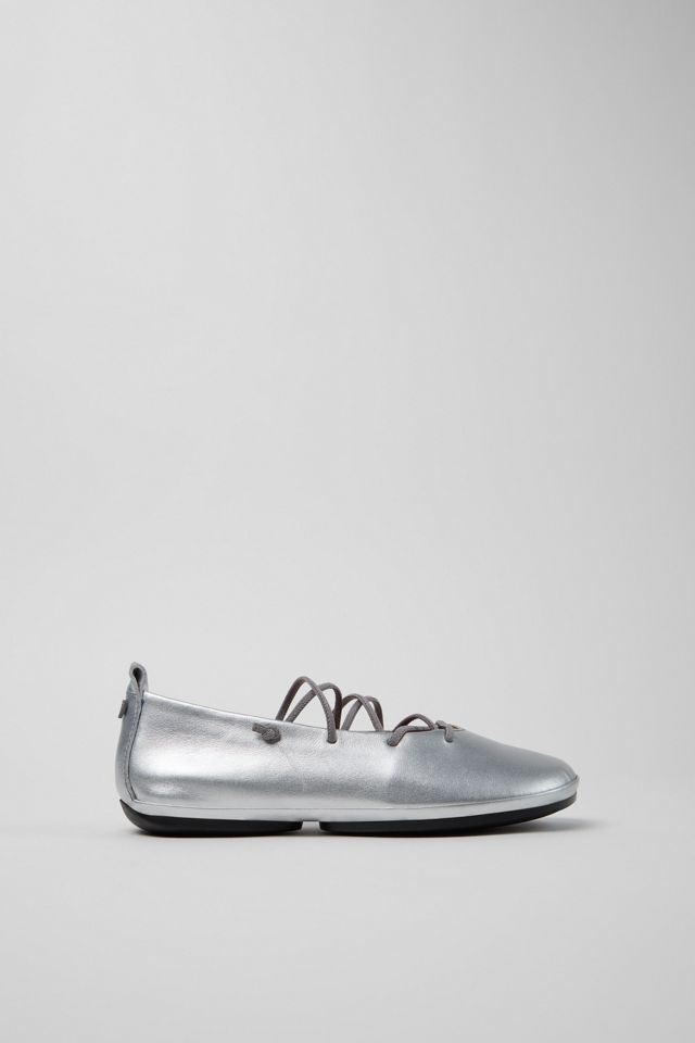 Camper Right Nina Leather Lace-Up Ballerina Flat #1