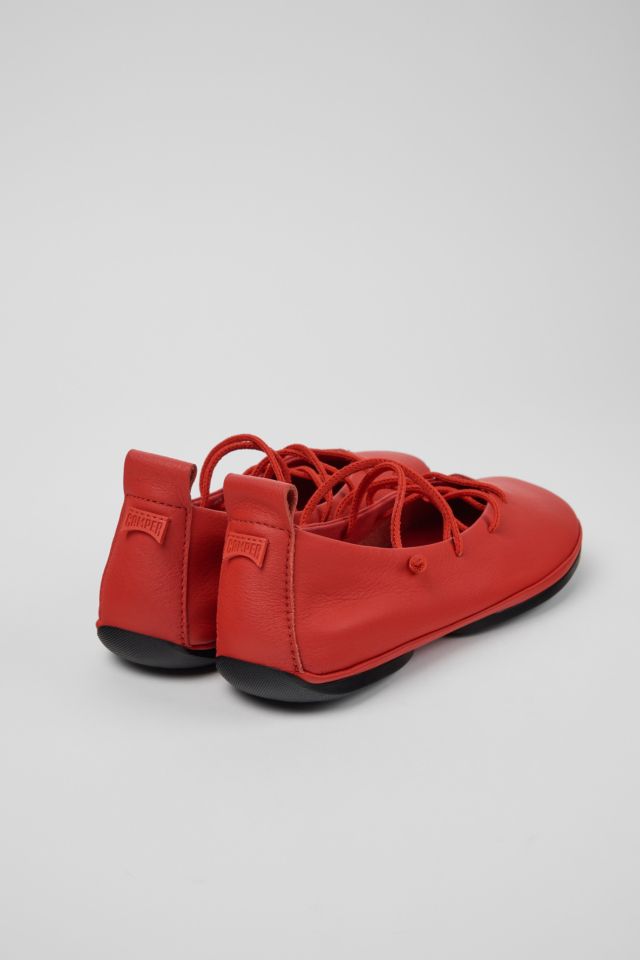 Camper Right Nina Leather Lace-Up Ballerina Flat #2