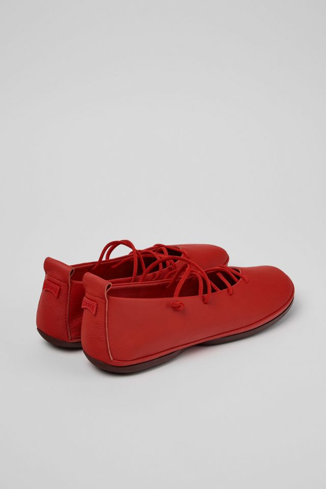 Camper Right Nina Leather Lace-Up Ballerina Flat #1