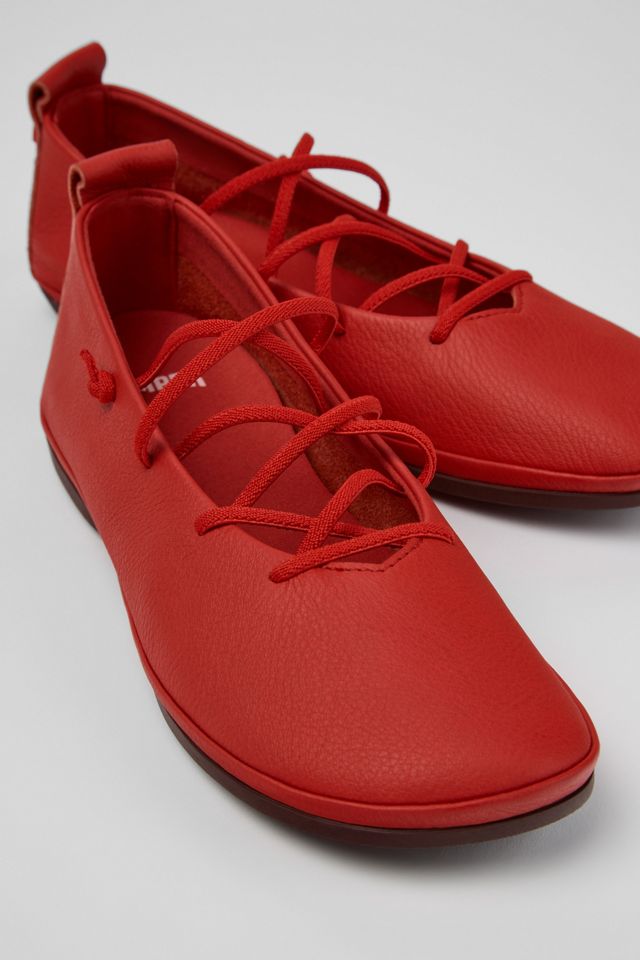 Camper Right Nina Leather Lace-Up Ballerina Flat | Urban Outfitters
