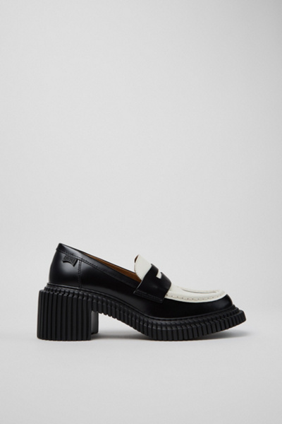 Camper Pix London Leather Heeled Loafer, Women's At Urban Outfitters In Multi