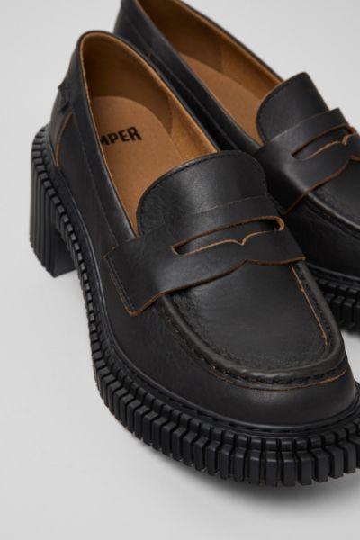 Camper 70mm Pix London Leather Loafers In Black