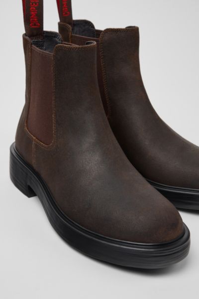 Camper Dean Leather Chelsea Bootie In Brass, Women's At Urban Outfitters In Brown