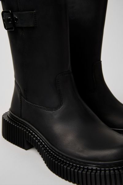 Camper Pix Berlin Leather Moto Boot In Black, Women's At Urban Outfitters In Black