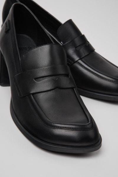 Camper 65mm Kora Leather Loafers In Black