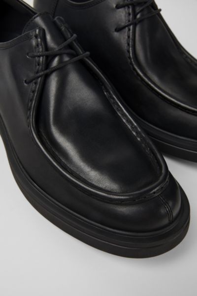 Camper Norman Leather Moc-toe Shoe In Black, Men's At Urban Outfitters