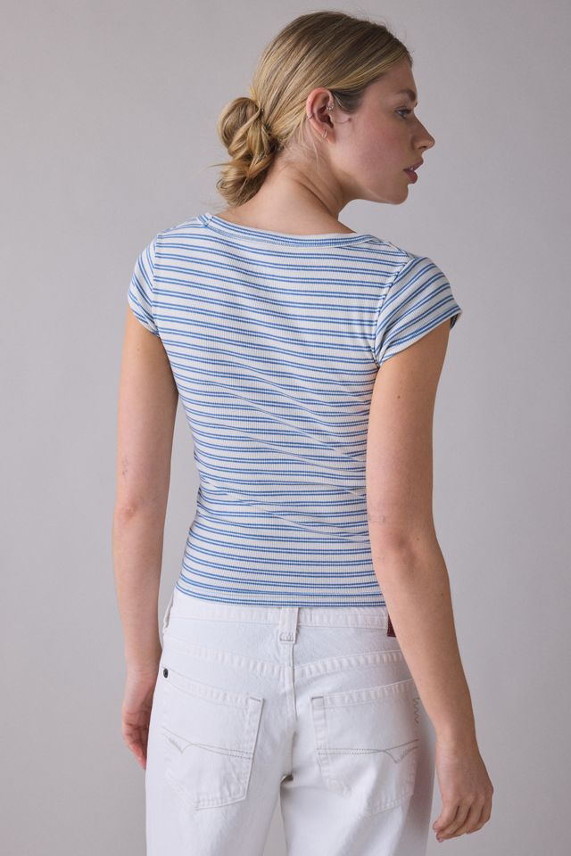 BDG Off-Duty Ribbed Scoop Neck Short Sleeve Tee #1