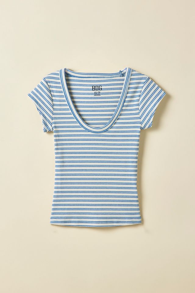 BDG Off-Duty Ribbed Scoop Neck Short Sleeve Tee #4