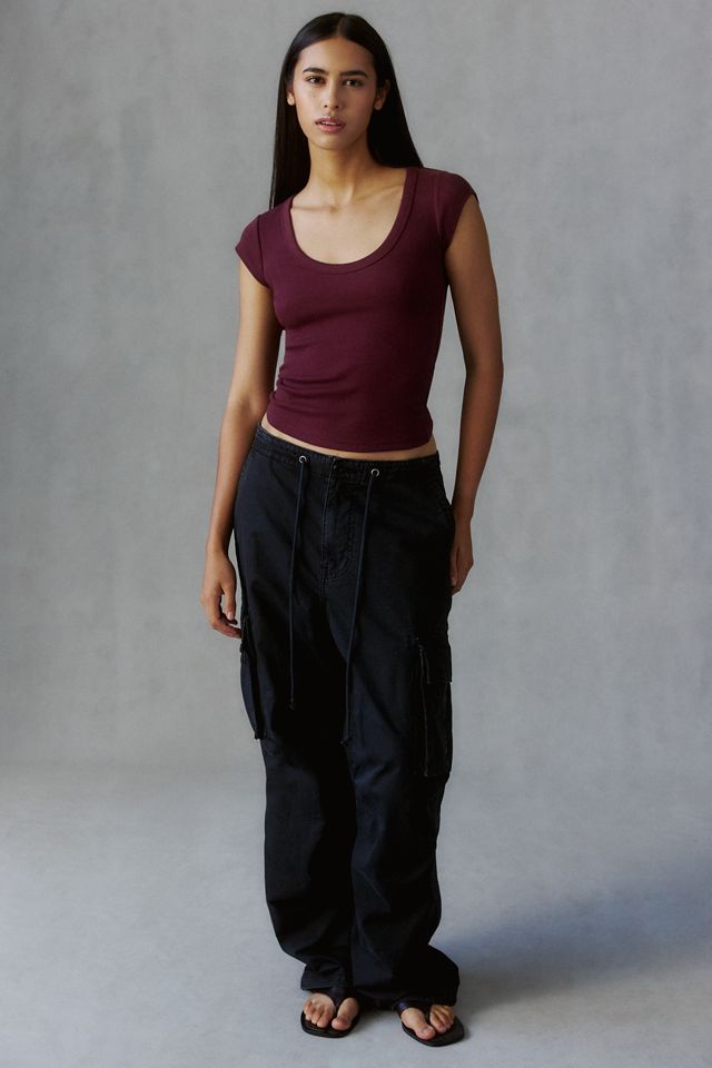 BDG Off-Duty Ribbed Scoop Neck Short Sleeve Tee #1