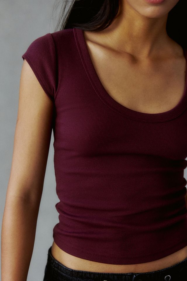 BDG Off-Duty Ribbed Scoop Neck Short Sleeve Tee #2
