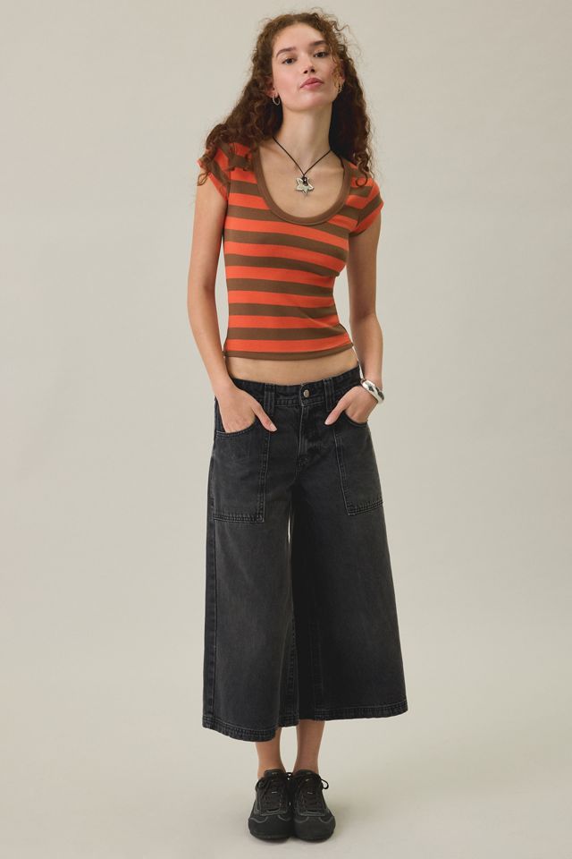 BDG Off-Duty Ribbed Scoop Neck Short Sleeve Tee #1