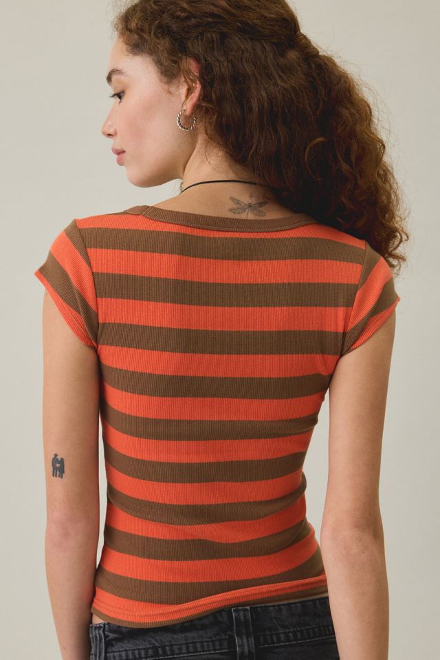 BDG Off-Duty Ribbed Scoop Neck Short Sleeve Tee #3