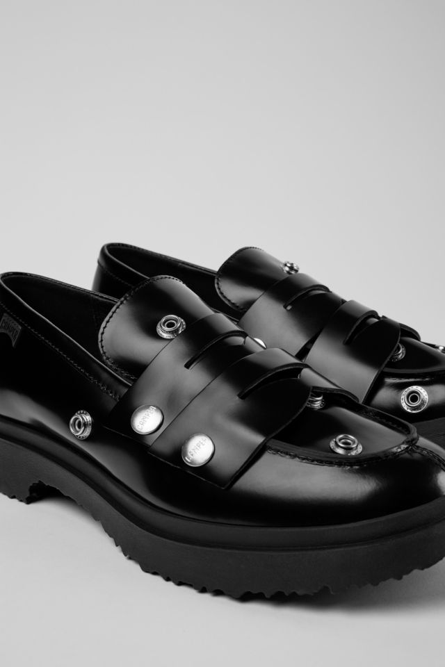 Camper Twins Leather Studded Loafer #1