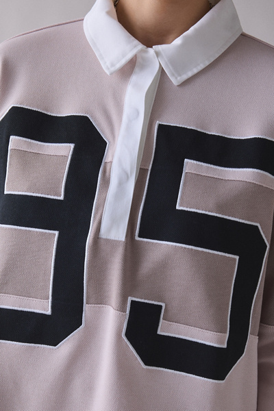 Nike Sportswear Graphic Long Sleeve Polo Top