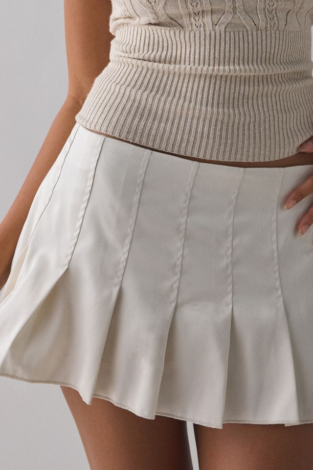 Frankies Bikinis Lilia Sateen Pleated Mini Skirt #1