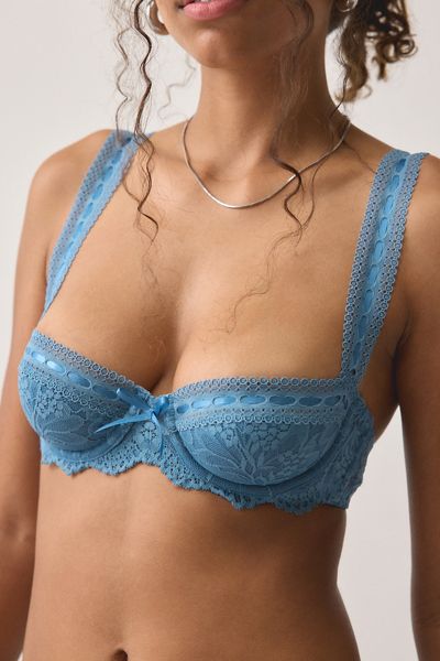 Out From Under Flora Ribbon Trim Lace Underwire Bra
