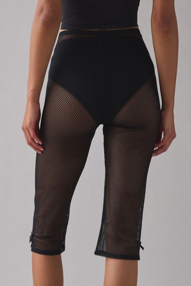 ReMADE By UO Remnants Sheer Netted Capri Pant #3