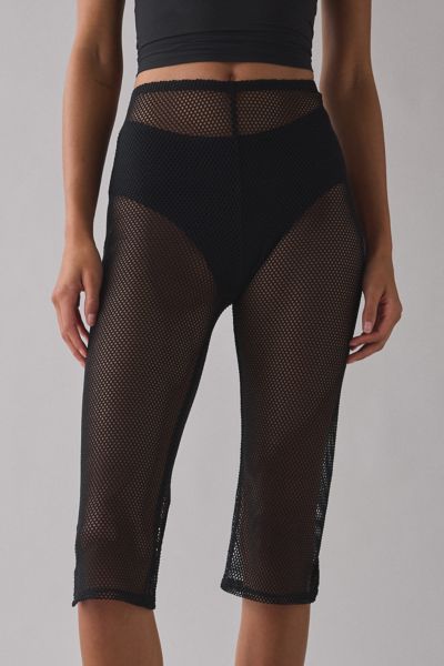 ReMADE By UO Remnants Sheer Netted Capri Pant