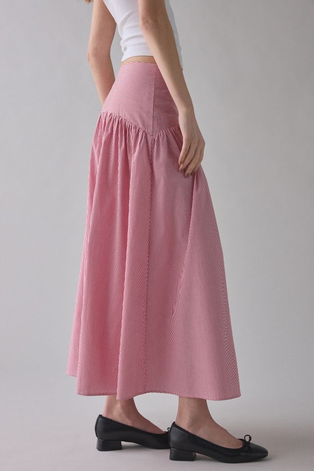 ReMADE By UO Remnants Drop Waist Poplin Maxi Skirt #2
