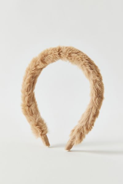 Urban Outfitters Lucy Cozy Faux Fur Headband In Brown, Women's At  In Neutral