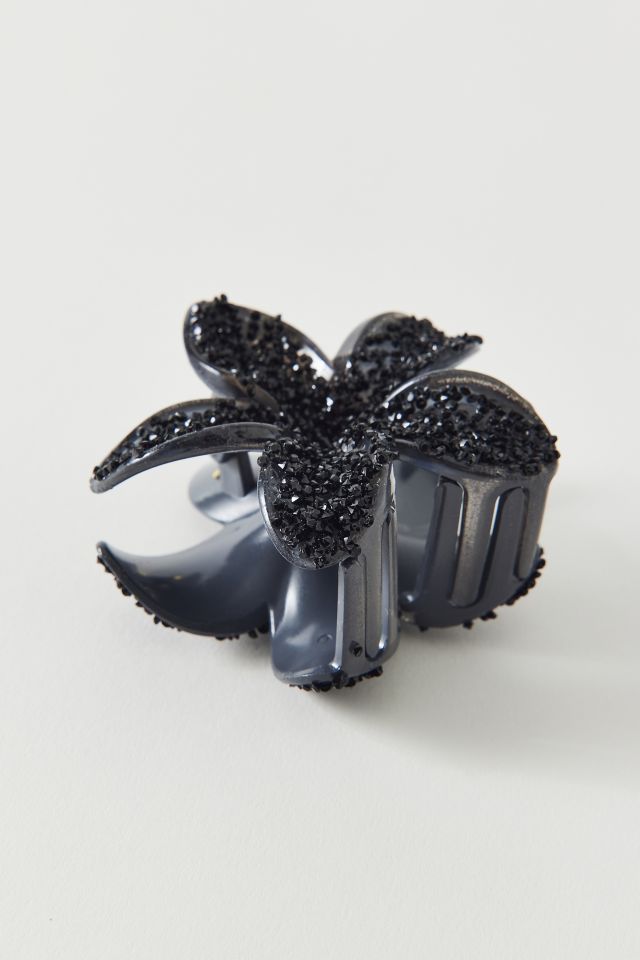 Aria Glitter Flower Claw Clip #1